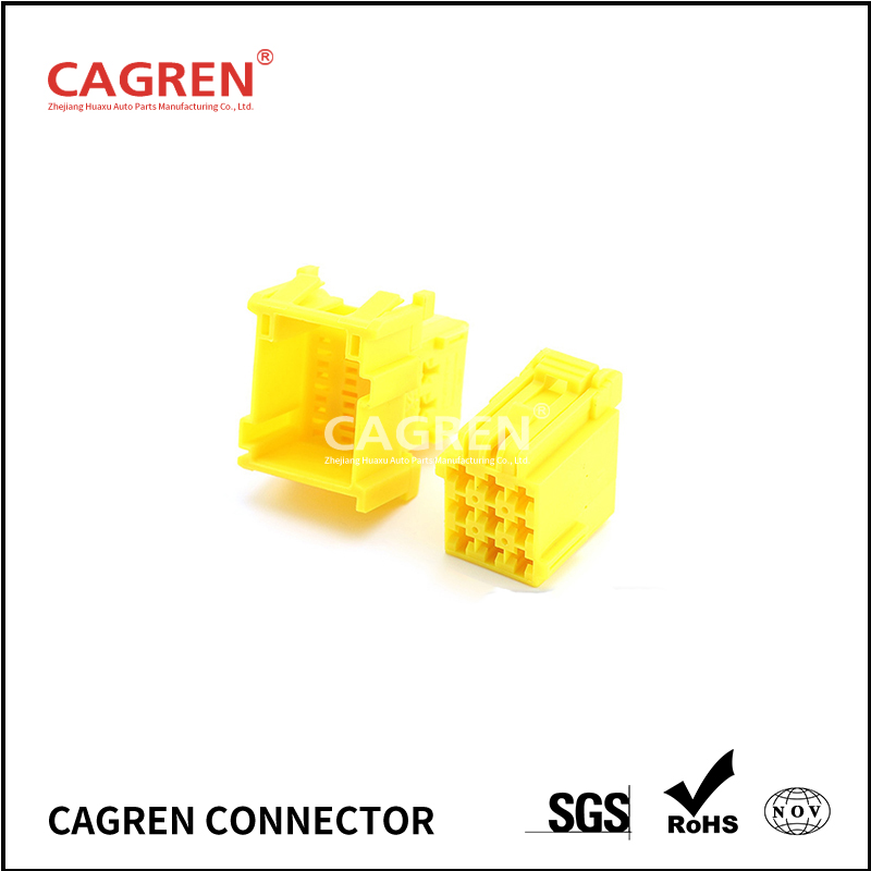 auto 1-967626 yellow unseal 9 pole auto connector automotive wire to wire connectors