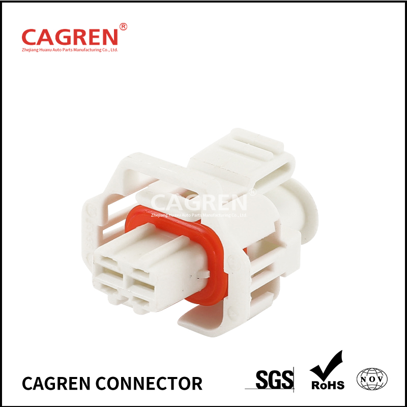 1928403878 Automotive Electrical White Compact Cable Plug 2 Pin Female Connector