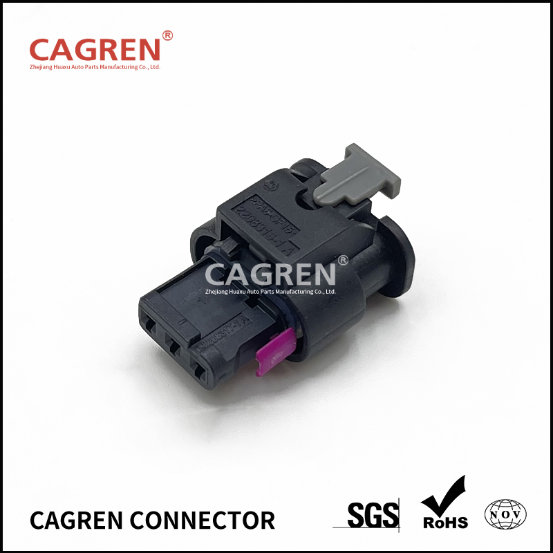 1-1718644-1 female 3 pin waterproof plug block electrical auto wire harness connector