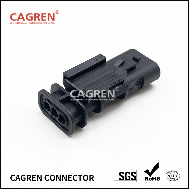 Electronic component 1703494 3P plastic case sheath waterproof plug auto connector