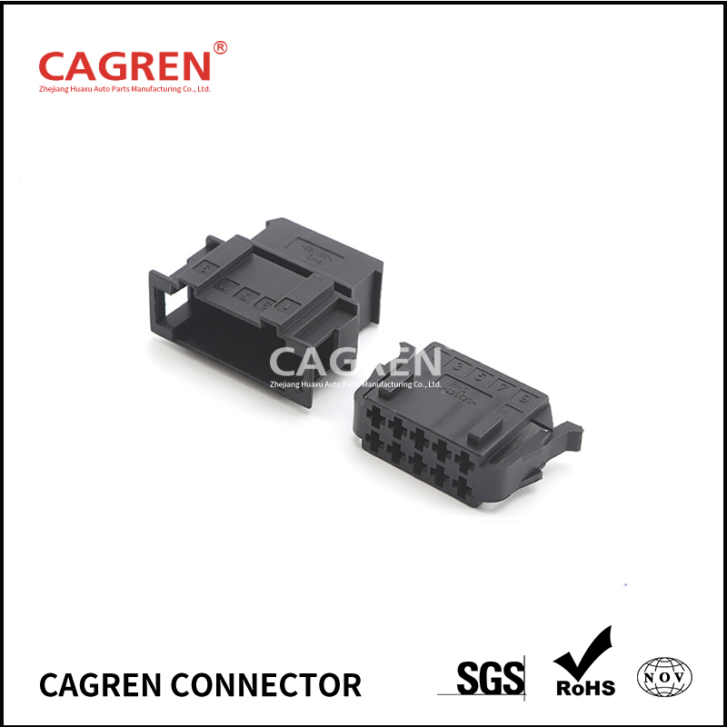 1-929623-1 10 pin female tyco black automotive electrical connector