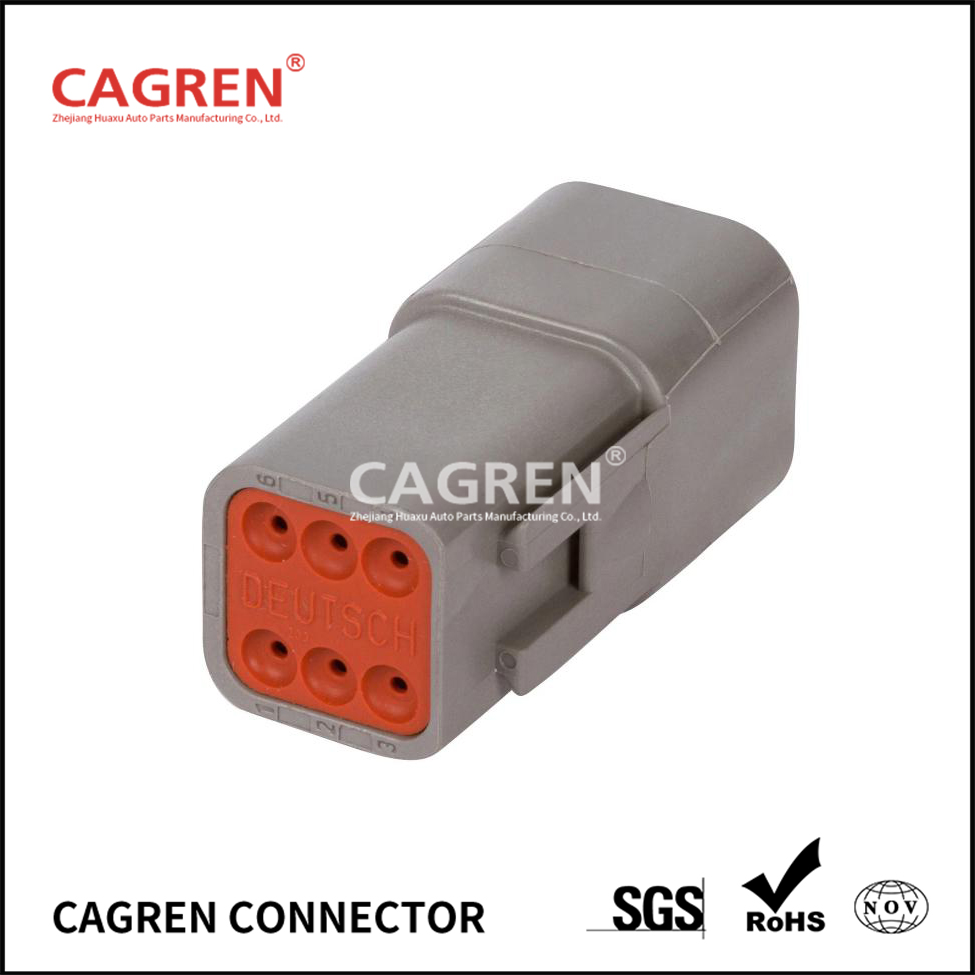DT04-6P - DEUTSCH DT 6 Way Gray Receptacle Connector