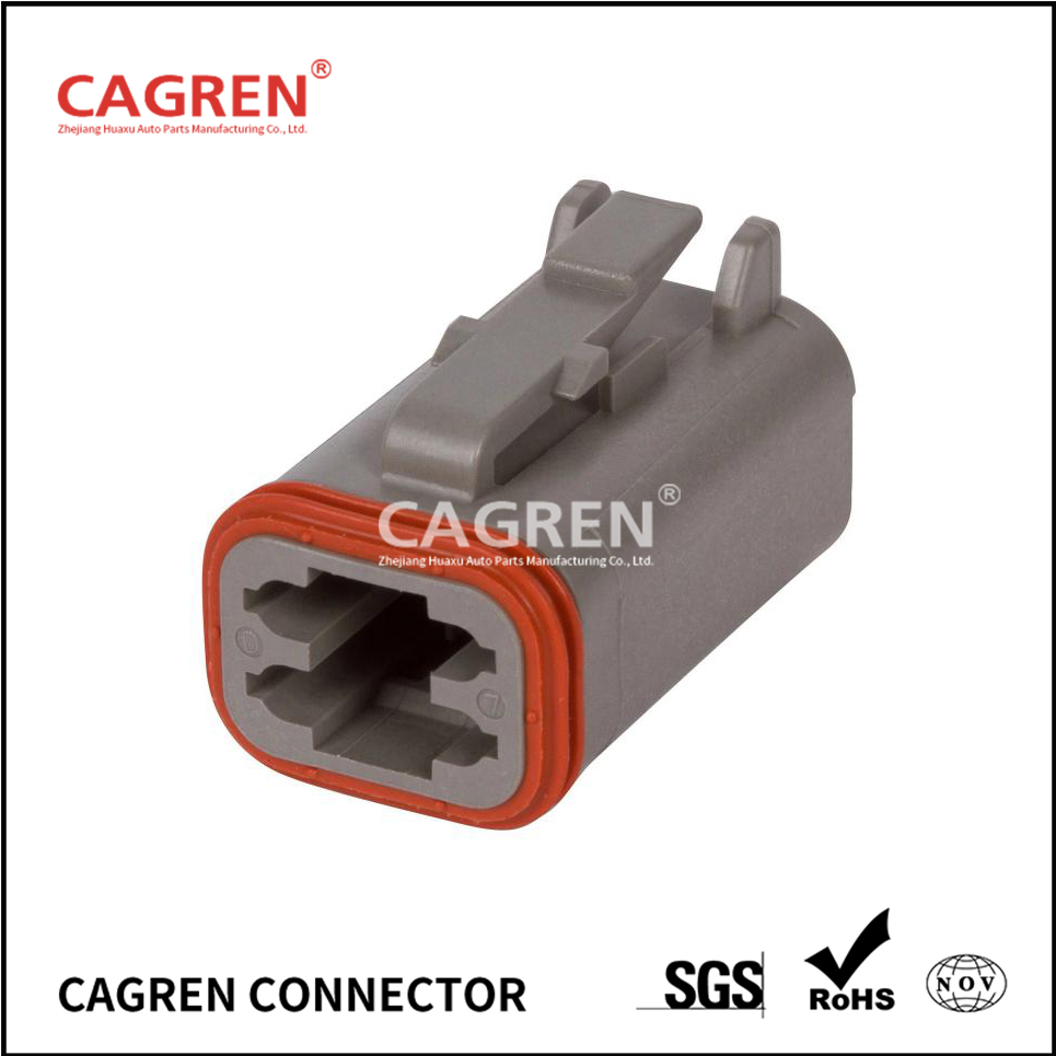 DT06-4S - DEUTSCH DT 4 Way Gray Plug Connector