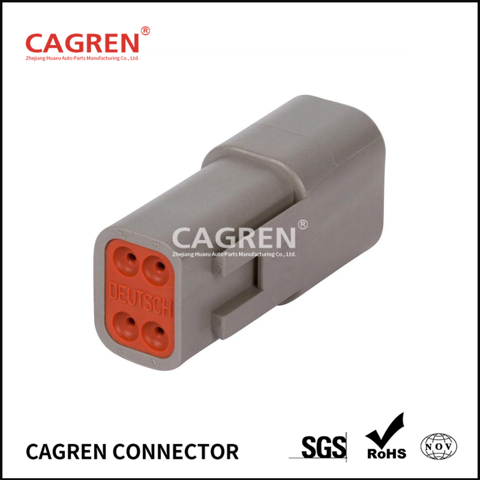 DT04-4P - DEUTSCH DT 4 Way Gray Receptacle Connector