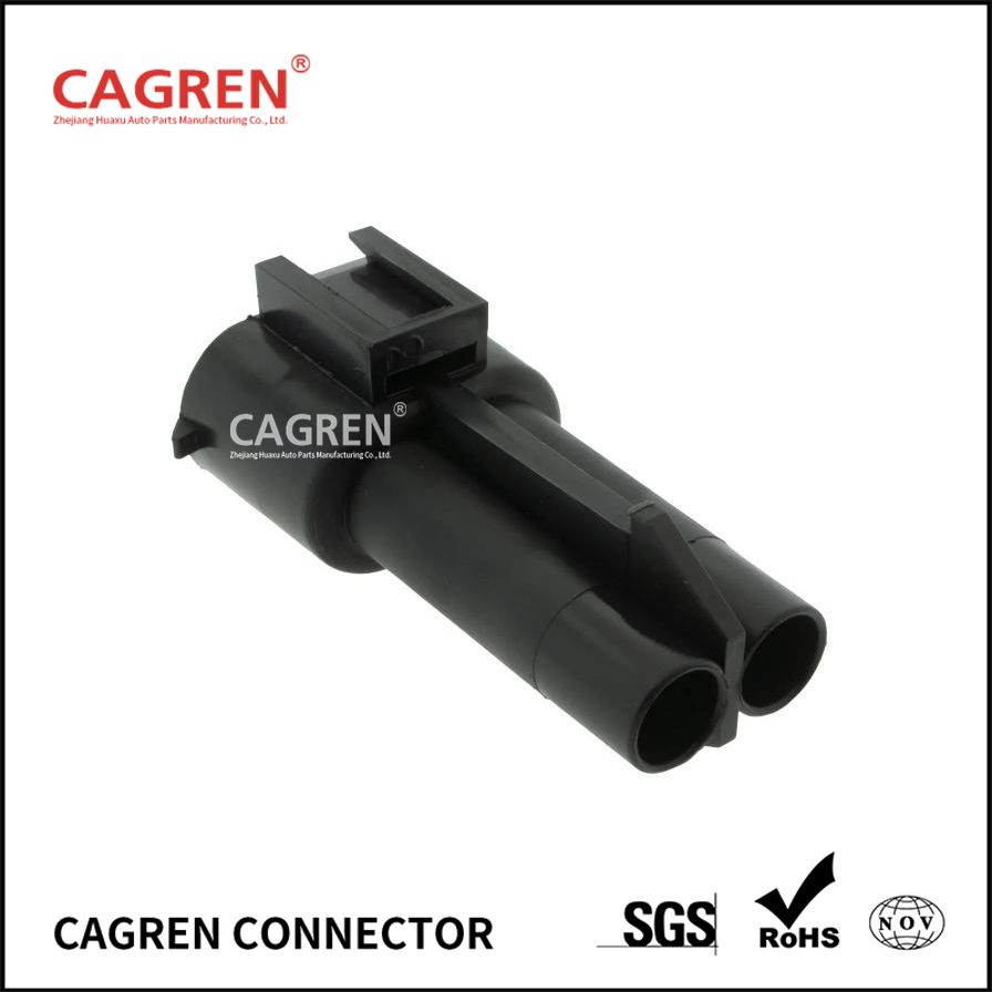 12059450 - Delphi Metri-Pack 280 Black 2 Way Sealed Male Connector
