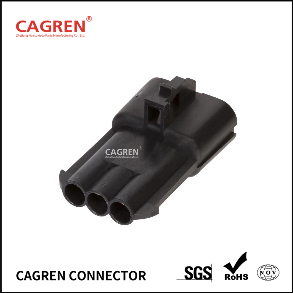15300003 - Delphi Metri-Pack 280 Black 3 Way Sealed Male Connector
