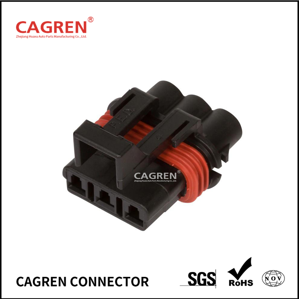 12040977 - Delphi Metri-Pack 280 Black 3 Way Sealed Female Connector