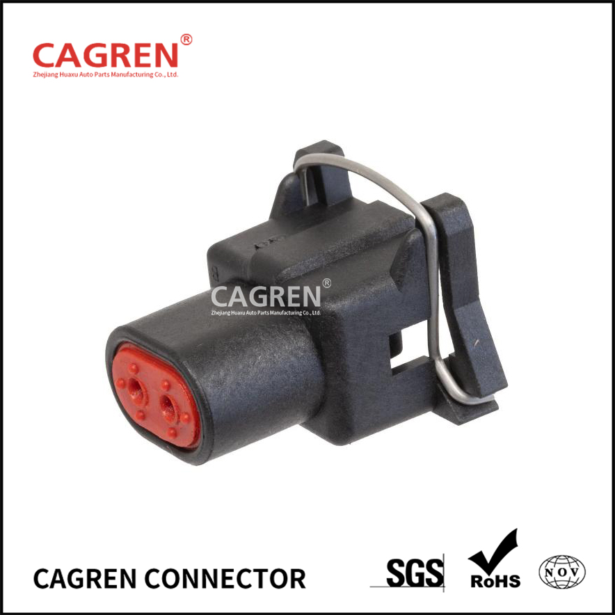12110179 - Delphi Metri-Pack 280.1 Black 2 Way Sealed Female Fuel Injector Connector