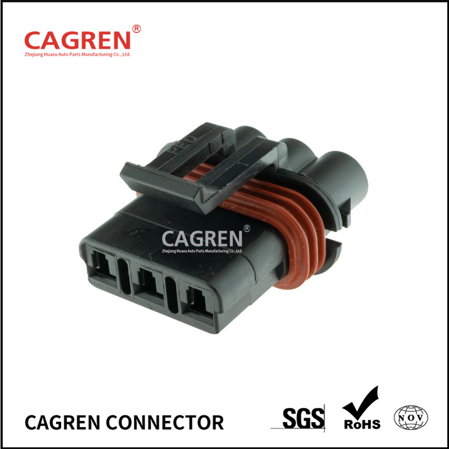 12034147 - Delphi Metri-Pack 280 Black 3 Way Sealed Female Connector
