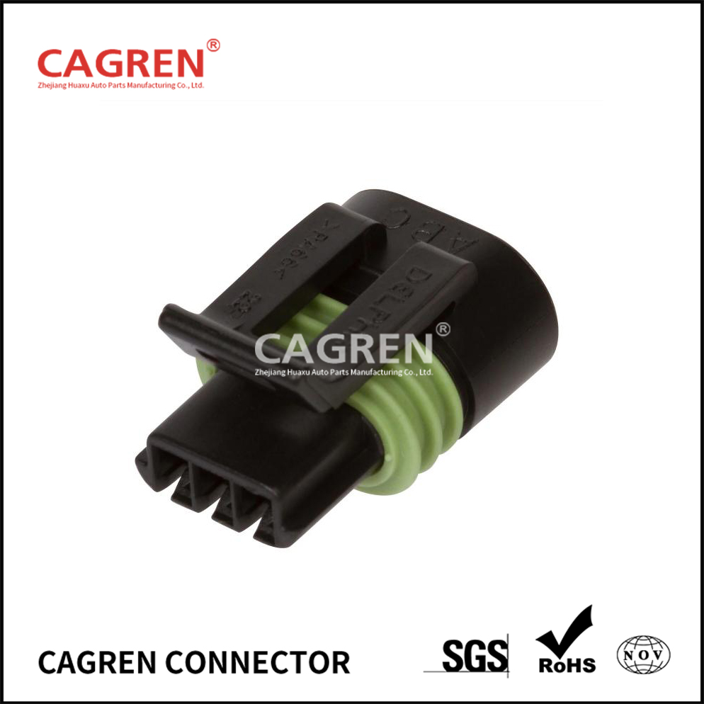 12162182 - Delphi Metri-Pack 150.2 Black 3 Way Sealed Female Crankshaft Sensor Connector