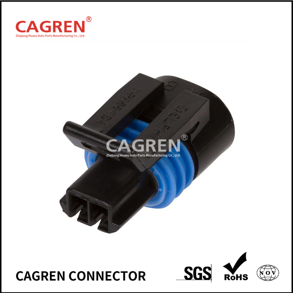 12162193 - Delphi Metri-Pack 150.2 Black 2 Way Sealed Female Temperature Sensor Connector