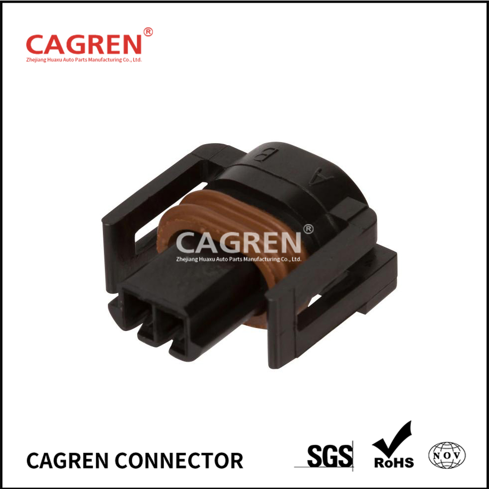12162215 - Delphi Metri-Pack 150.2 Black 2 Way Sealed Female Throttle Injector Connector