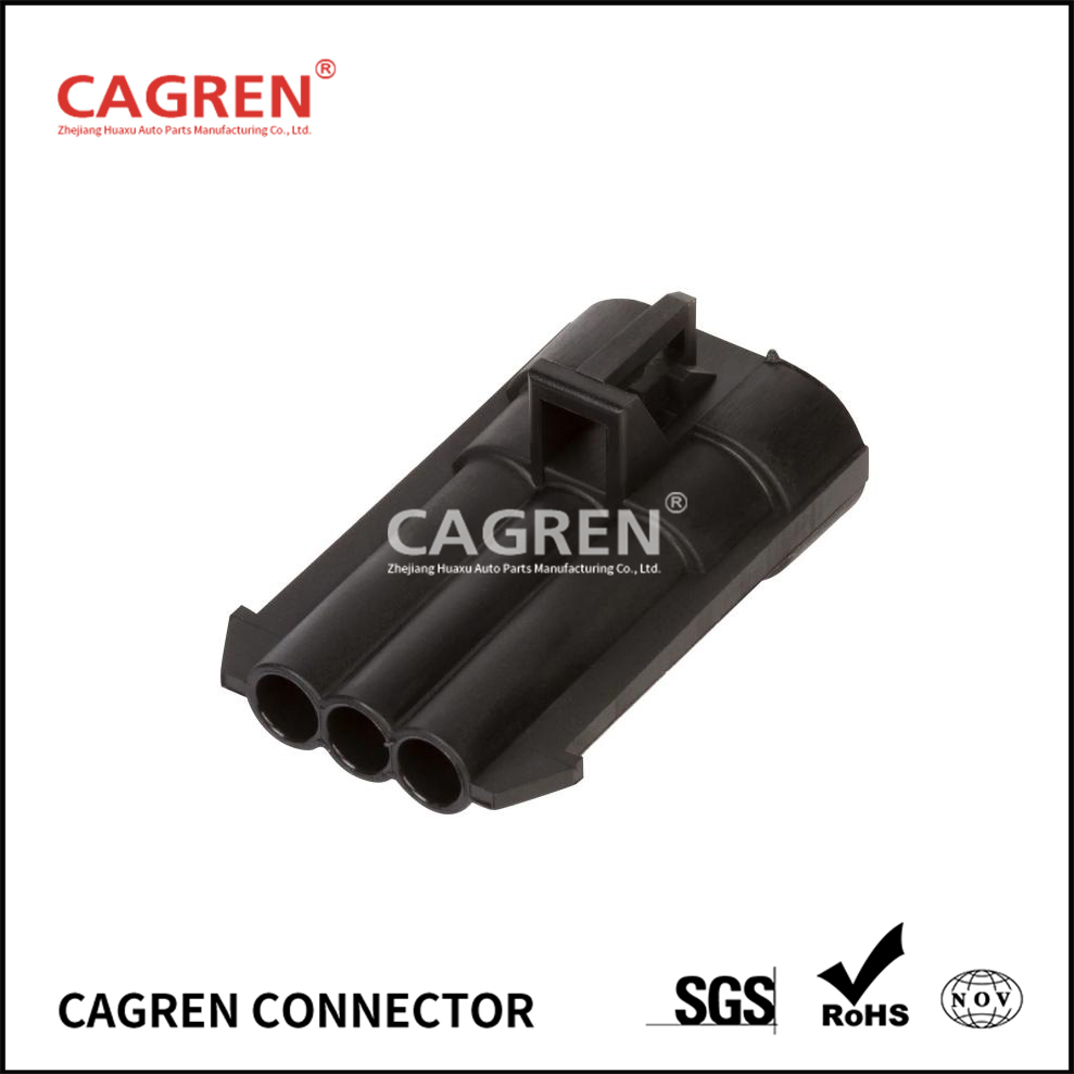 12129615 - Delphi Metri-Pack 150 3 Way Black Sealed Male Connector