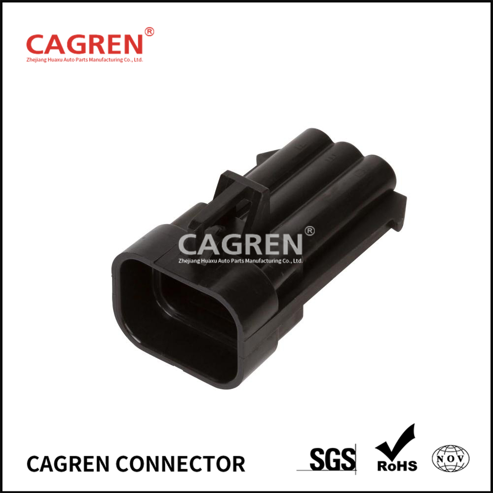 12124107 - Delphi Metri-Pack 150 6 Way Black Sealed Male Connector