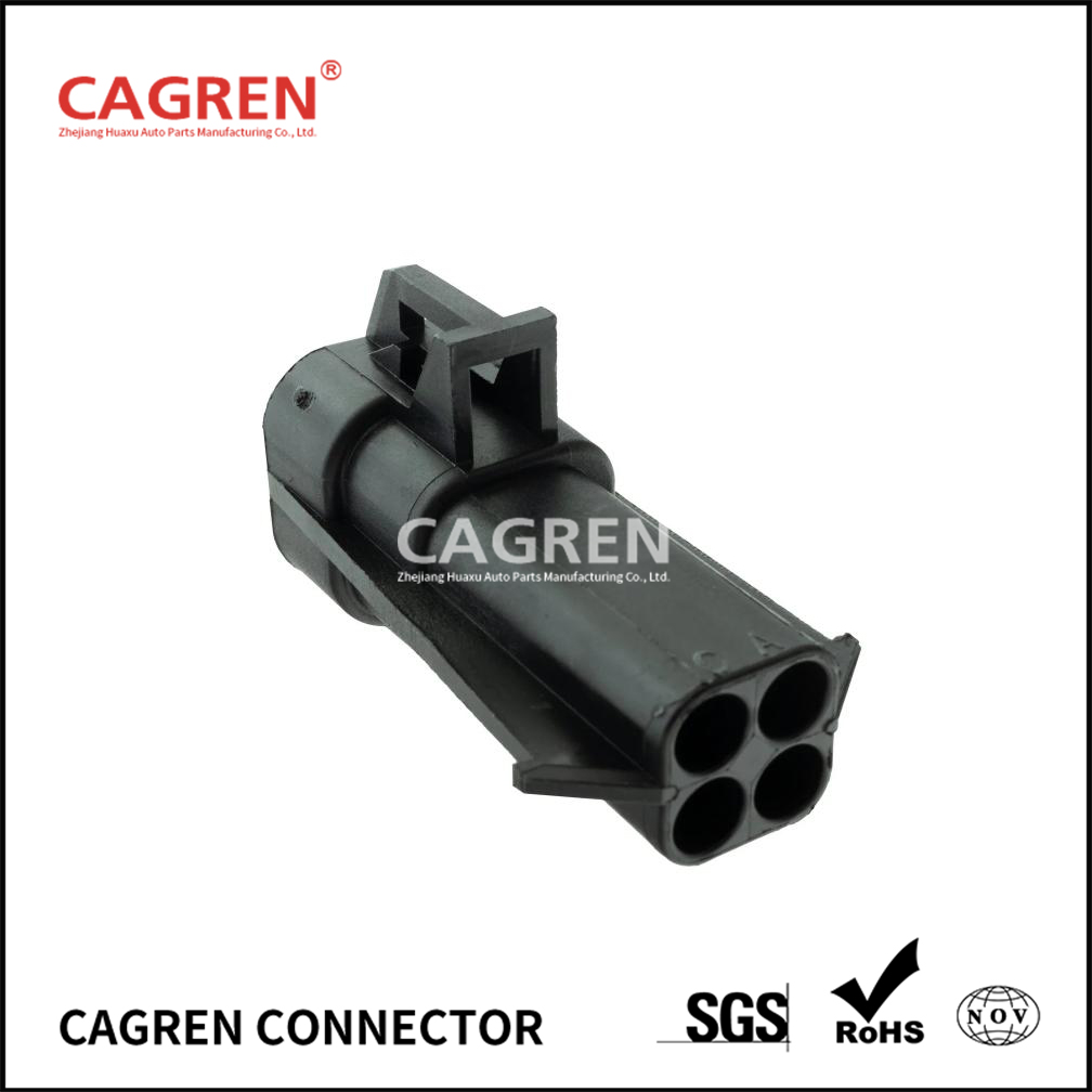 12160825 - Delphi Metri-Pack 150 4 Way Black Sealed Male Connector