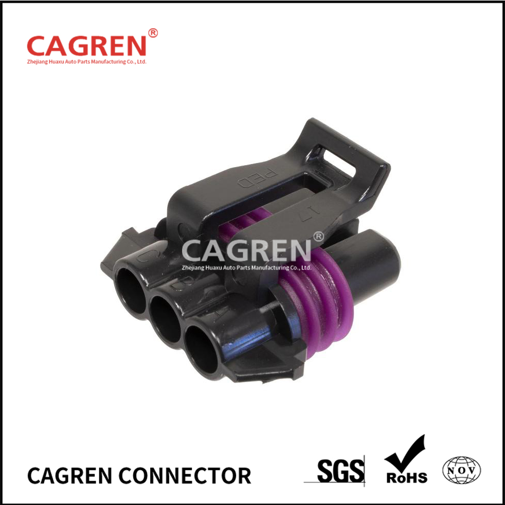 12059595 - Delphi Metri-Pack 150 3 Way Black Sealed Female Connector