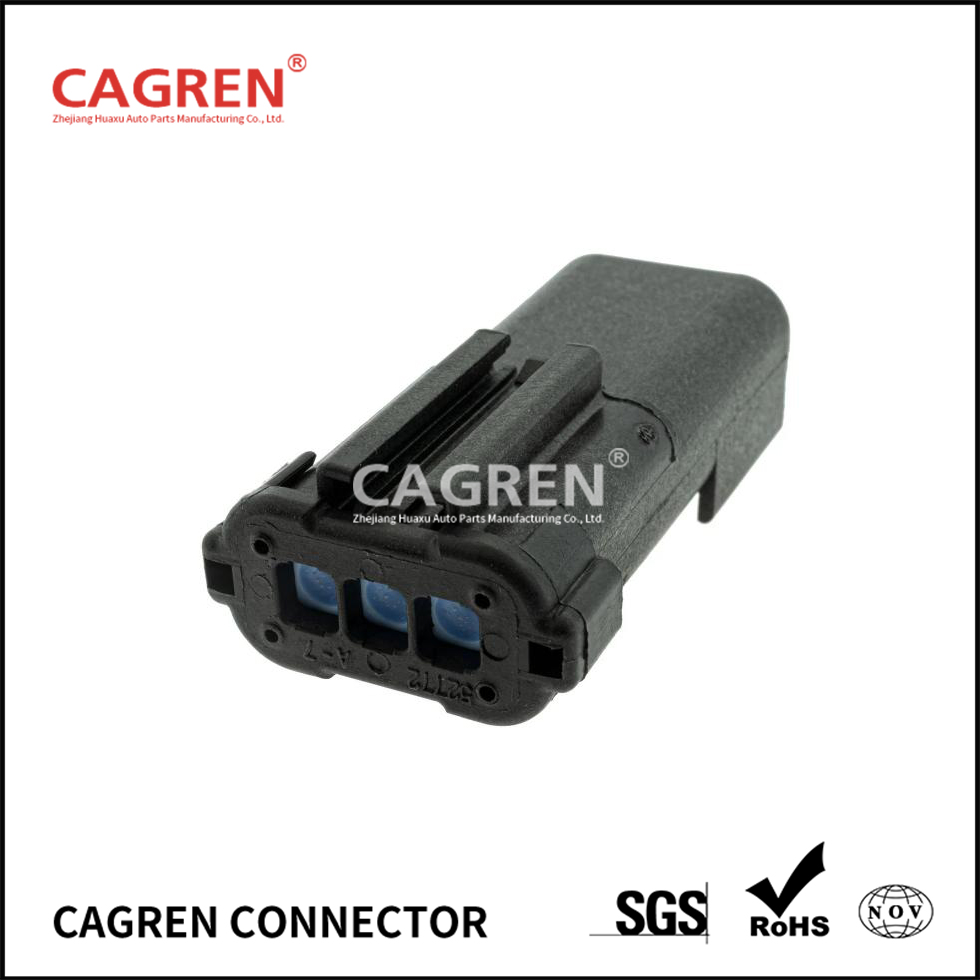 54200312 (15394689) - Aptiv APEX 2.8 Sealed 3 Way Black Male Connector H1724