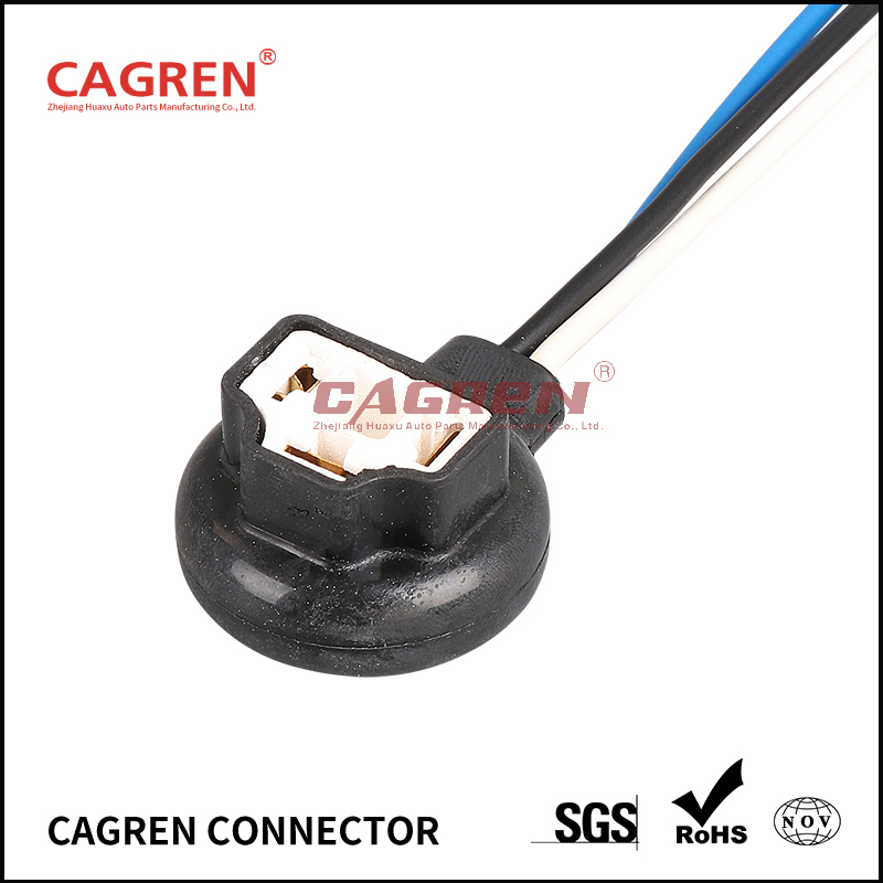 Headlight Ceramic H4 curved lamp holder HB2 9003 1015UL 16AWG  with Rubber protection