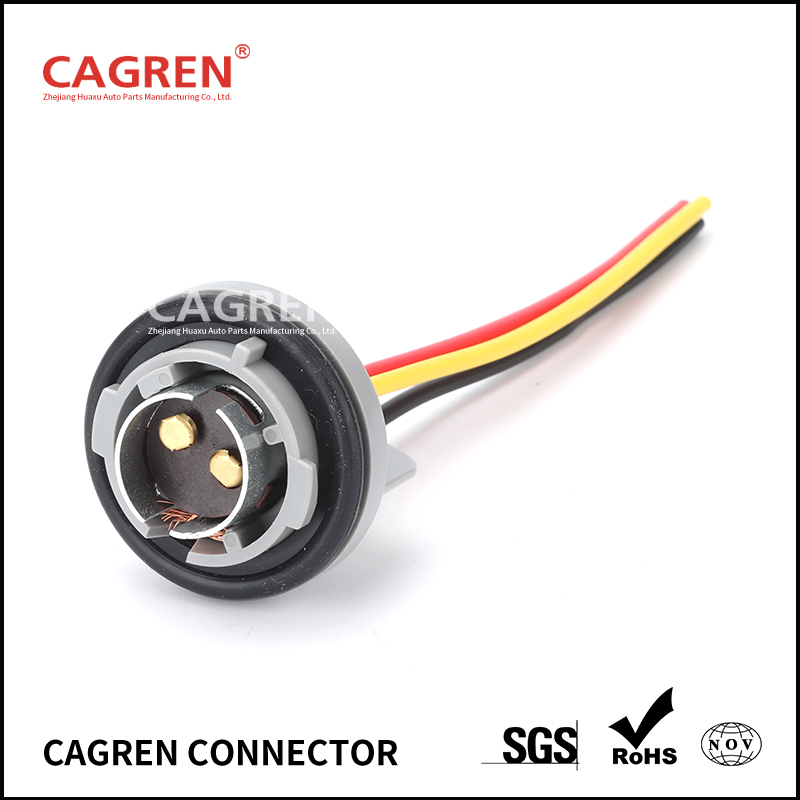 Car light connector BAY15D 1157 1157 double contact high and low foot lamp holder brake light socket female seat