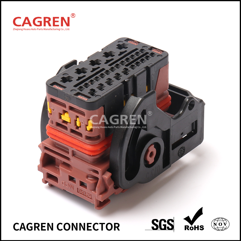 28 pin female waterproof housing electrical automotive wire harness connector 64318-3011