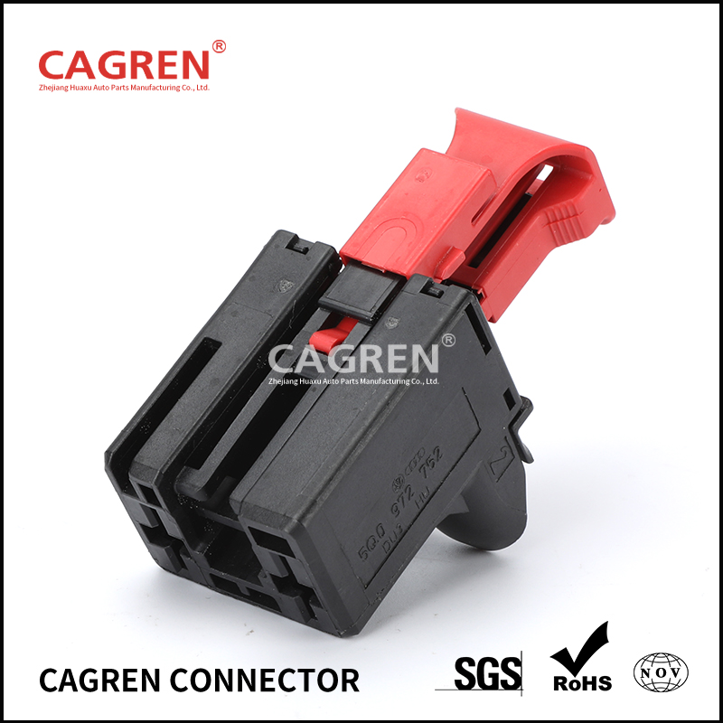 5Q0972752 PBT GF10 Female 2 Pin Car Cable Connector For Audi A3 8V Lift Cube