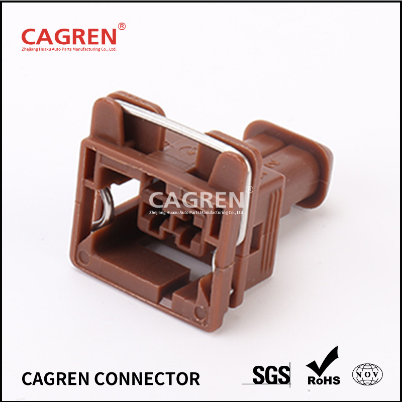 2 Pin Brown Automotive Accessories 240PC02S1001 Car Cable Harness Waterproof Plastic Housing Socket